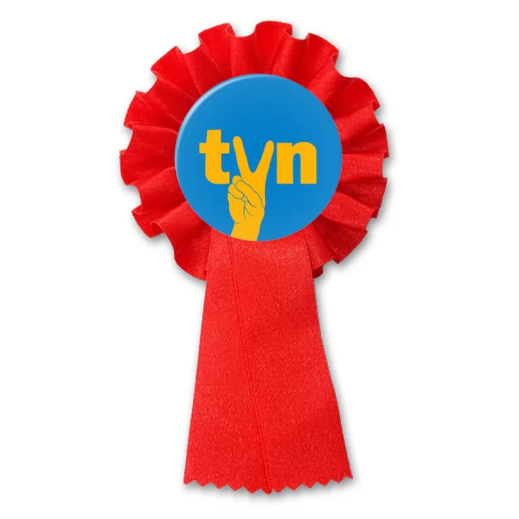 przypinka kotylion TVN lex
