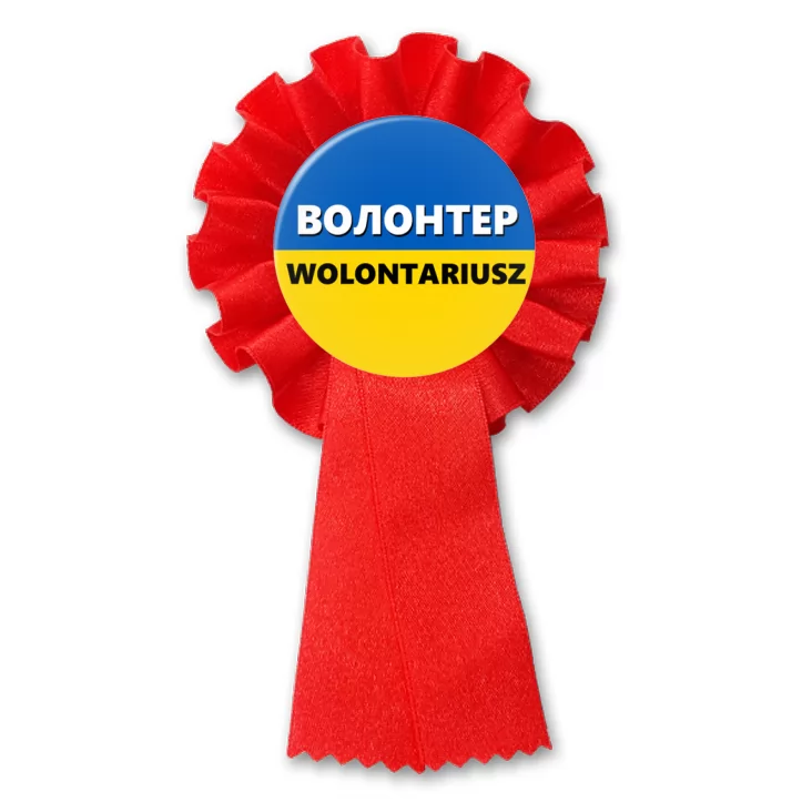 przypinka kotylion Wolontariusz Ukraina
