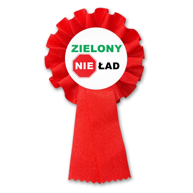 przypinka kotylion Zielony NIEład