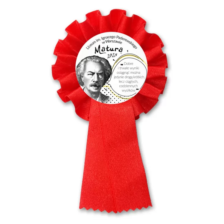 przypinka kotylion Matura Ignacy Paderewski