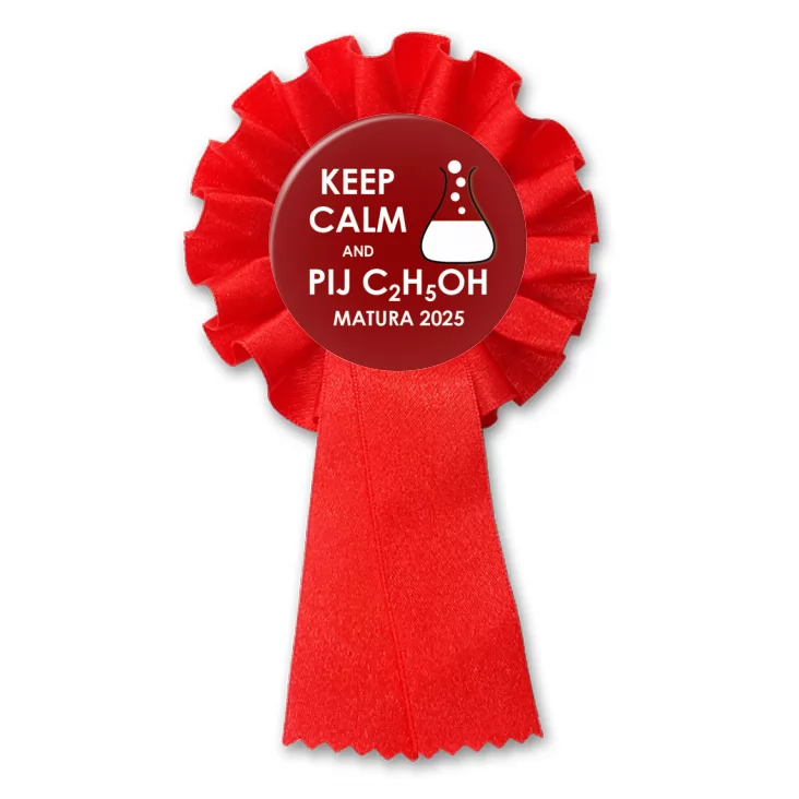 przypinka kotylion Matura Keep Calm and Drink C2H5O2