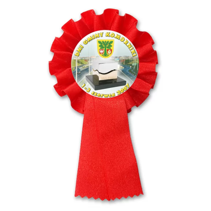 przypinka kotylion Dni Gminy Komorniki 2007