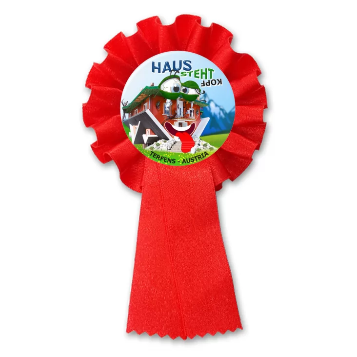przypinka kotylion Haus Steht Kopf