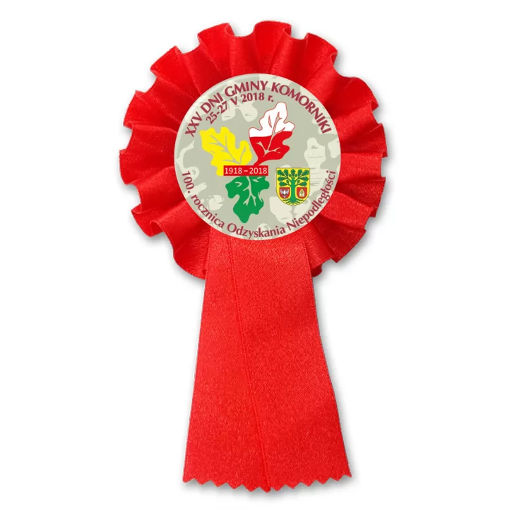 przypinka kotylion XXV Dni Gminy Komorniki