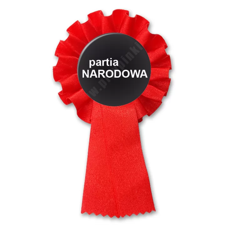 przypinka kotylion Partia narodowa