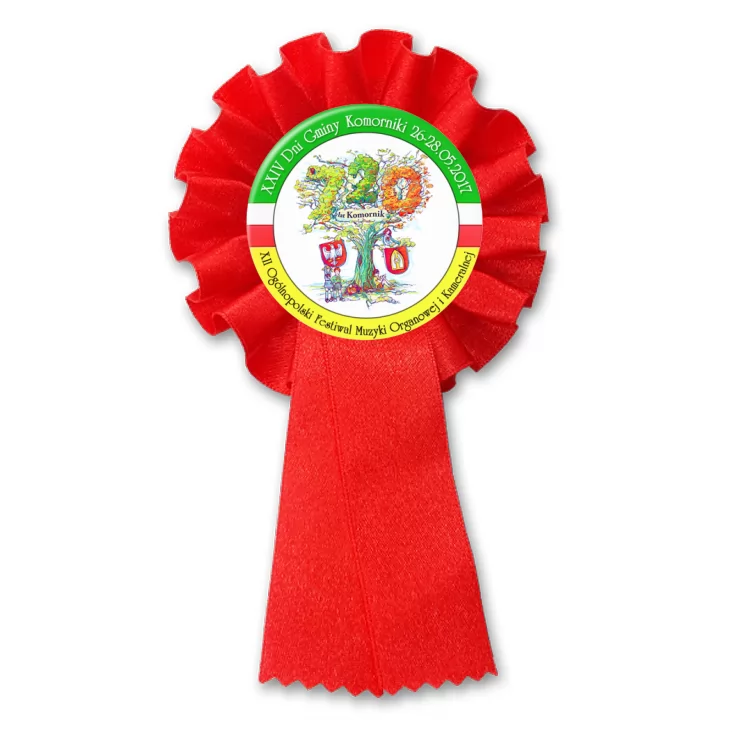 przypinka kotylion XXIV Dni Gminy Komorniki