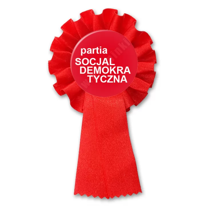 przypinka kotylion Partia socjaldemokratyczna