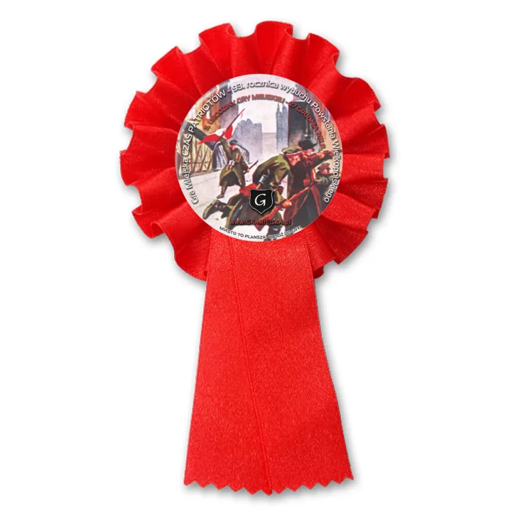przypinka kotylion Czas patriotów - Gra Miejska Poznań