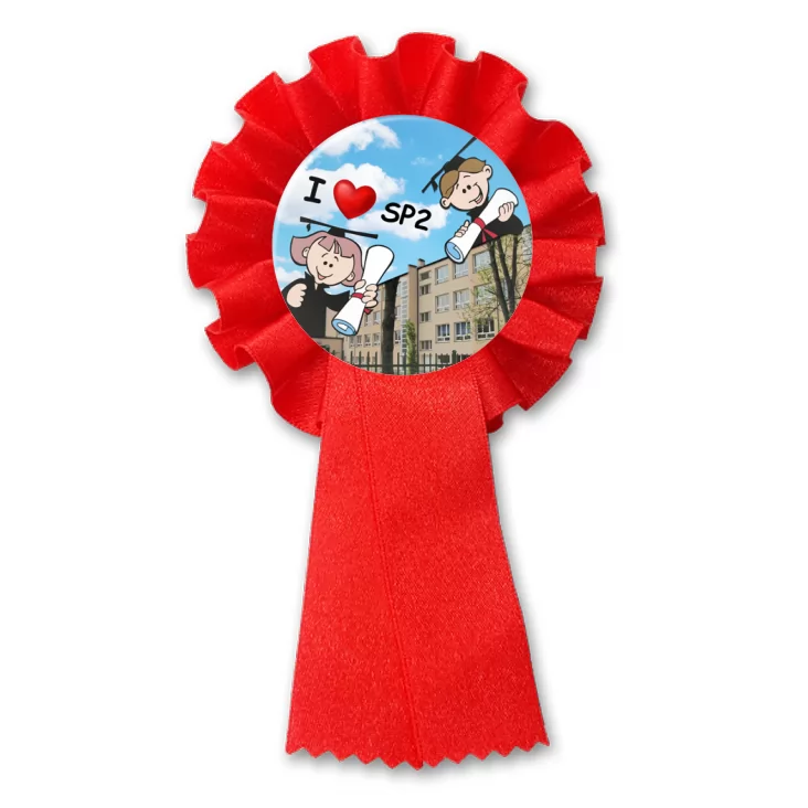 przypinka kotylion Jestem uczniem SP2 w Błoniu