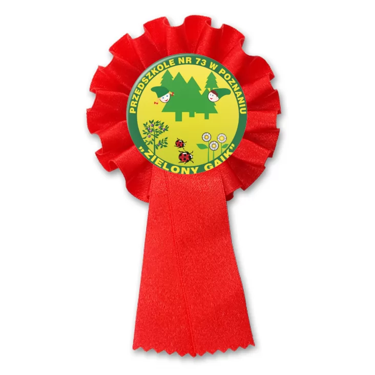przypinka kotylion Zielony Gaik - Przedszkole Nr 73