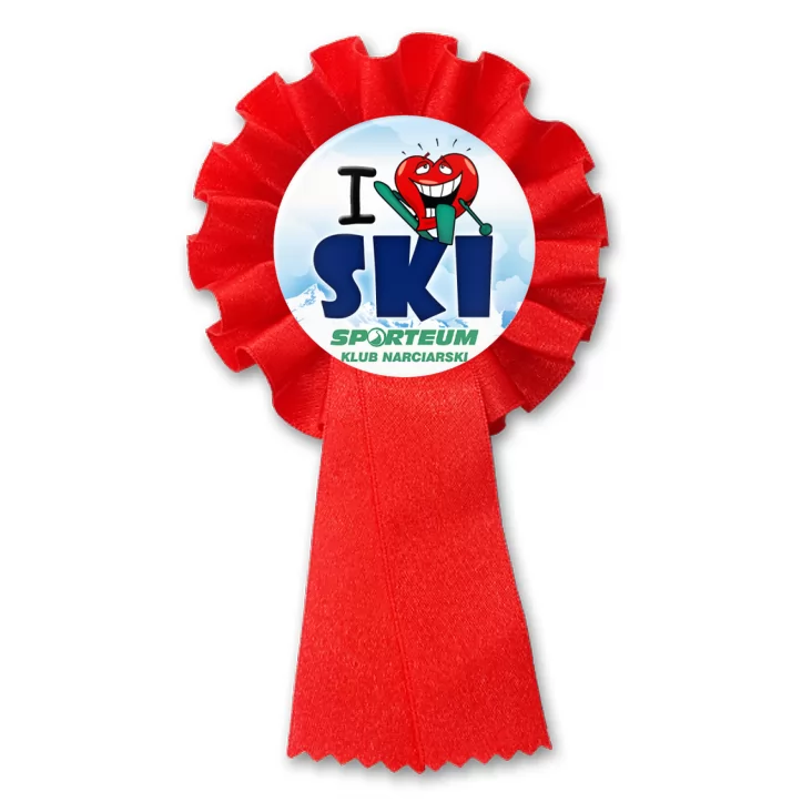 przypinka kotylion I love ski