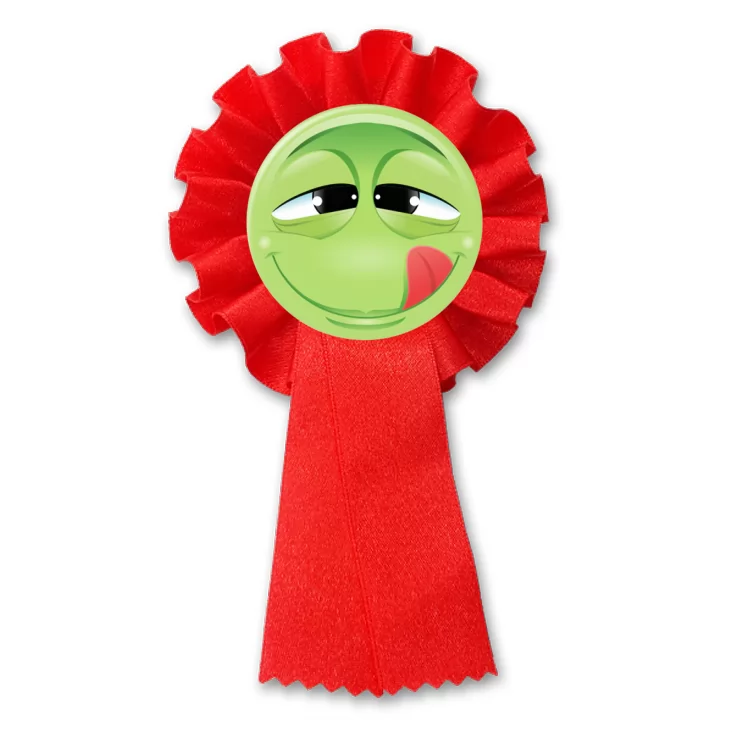 przypinka kotylion Buźka zielona