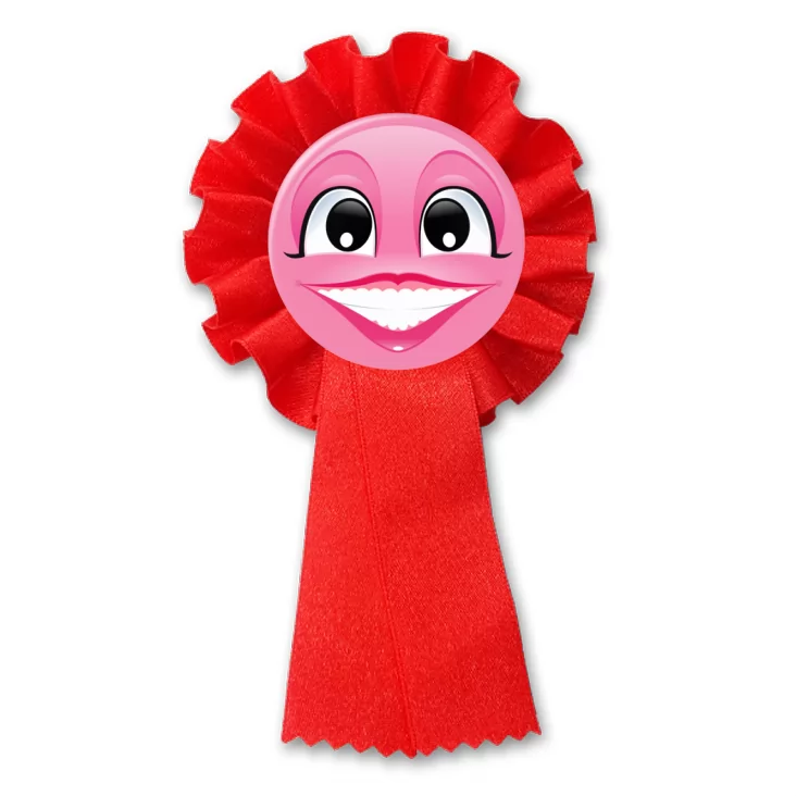przypinka kotylion Buźka różowa