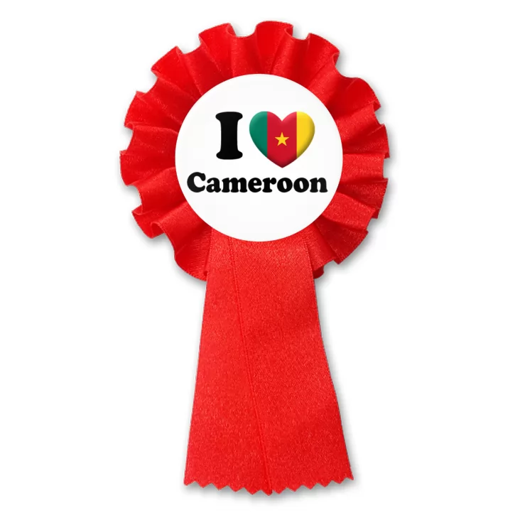 przypinka kotylion I love Cameroon