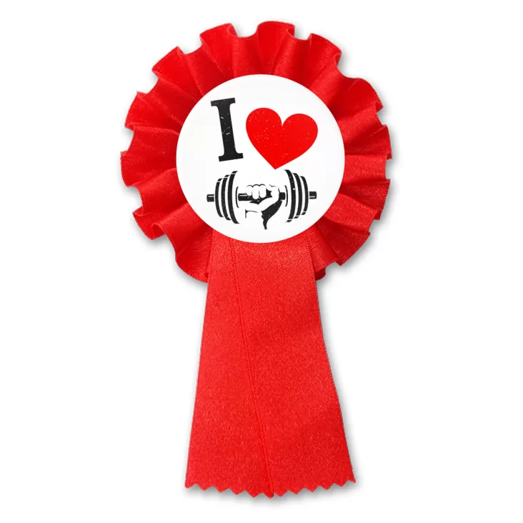 przypinka kotylion I love gym
