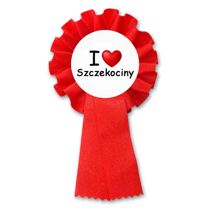 przypinka kotylion I love Szczekociny