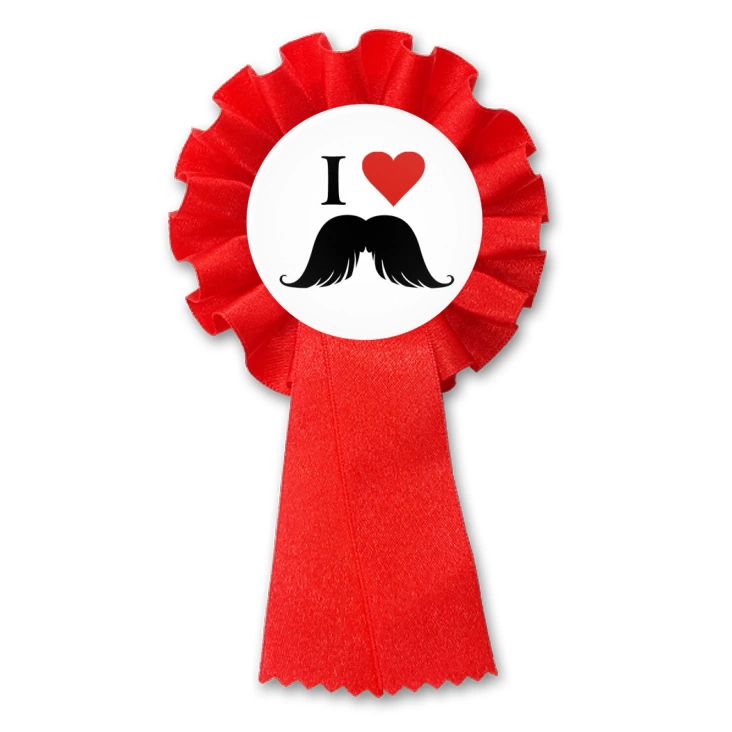 przypinka kotylion I love moustache
