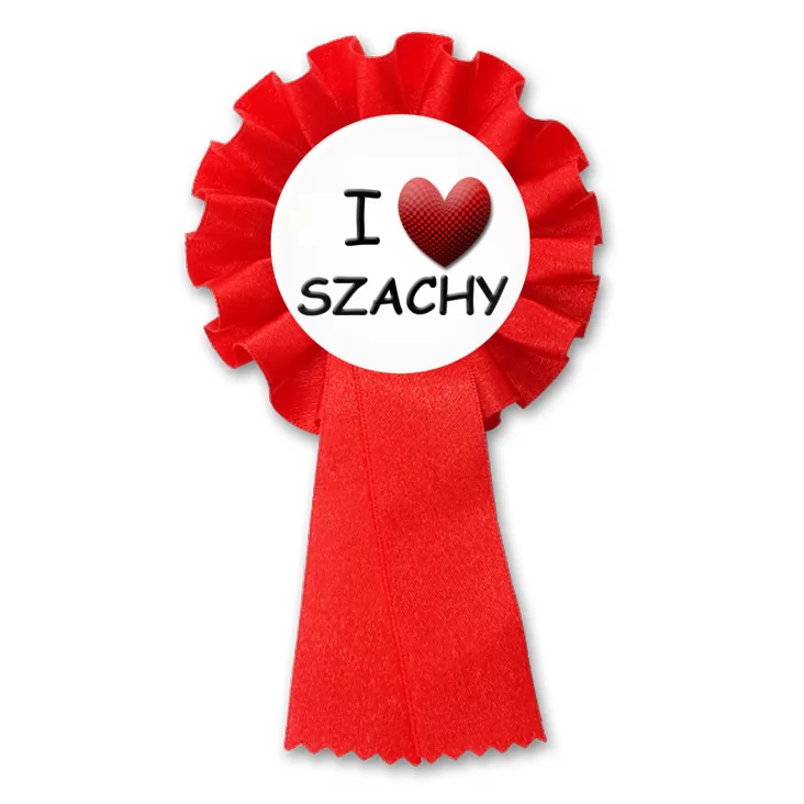 przypinka kotylion I love szachy