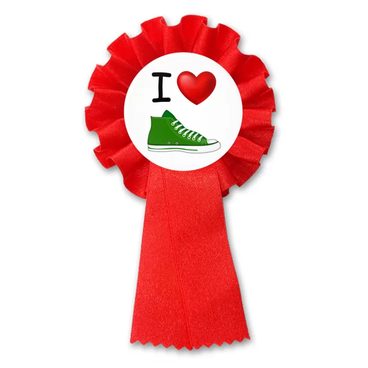przypinka kotylion I love trampki