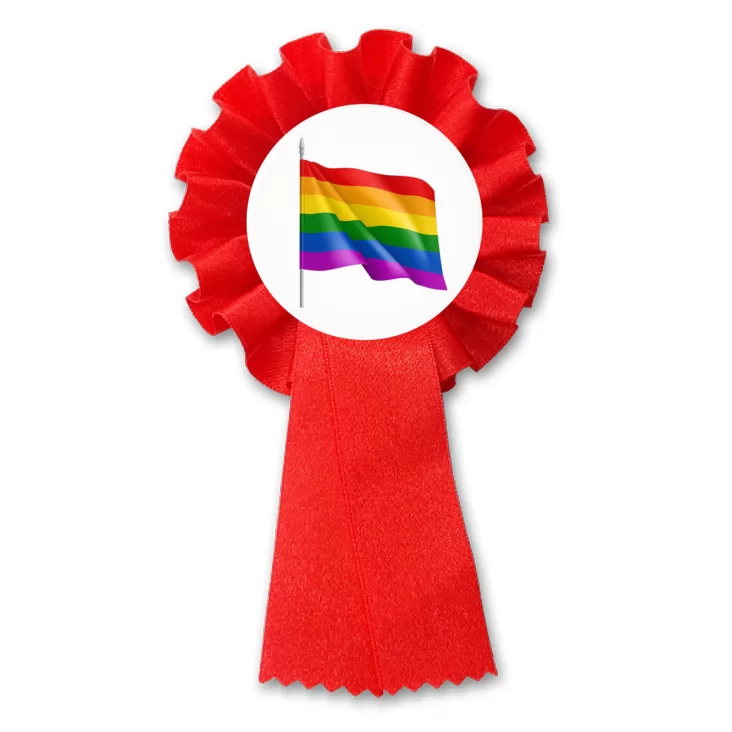 przypinka kotylion LGBT flaga tęczowa