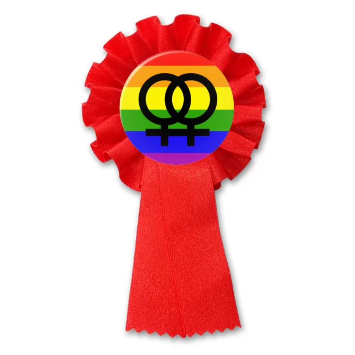 przypinka kotylion Para kobiet - symbole