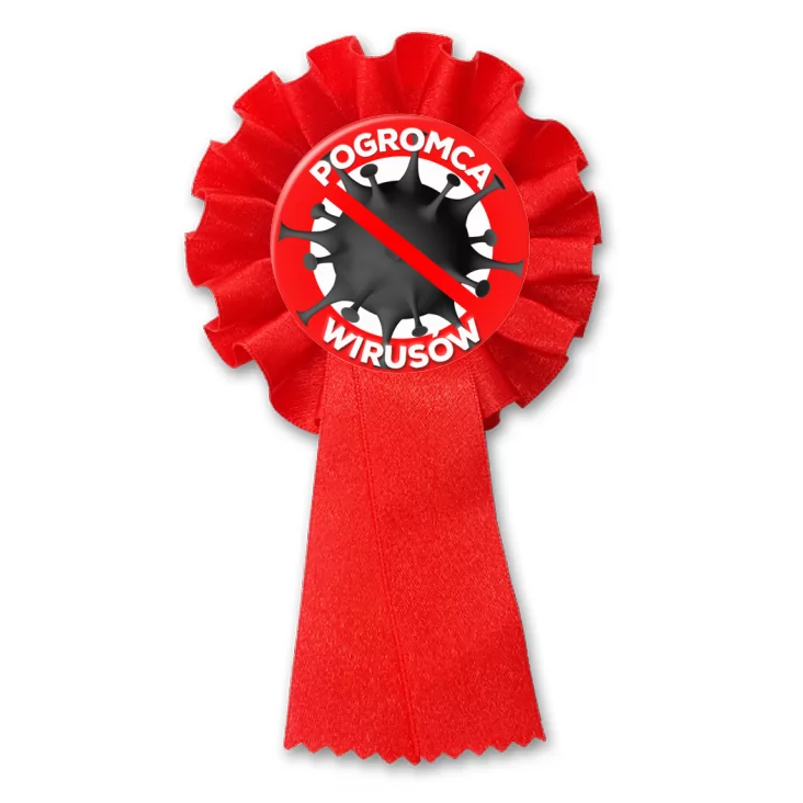 przypinka kotylion Pogromca wirusów