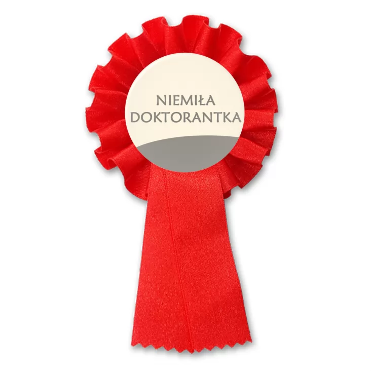 przypinka kotylion Niemiła Doktorantka