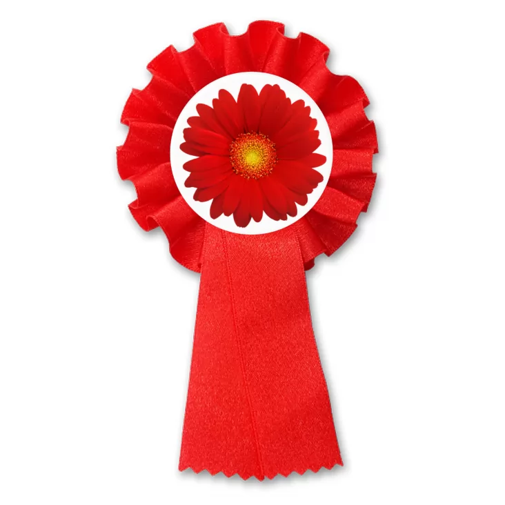 przypinka kotylion Gerbera czerwona