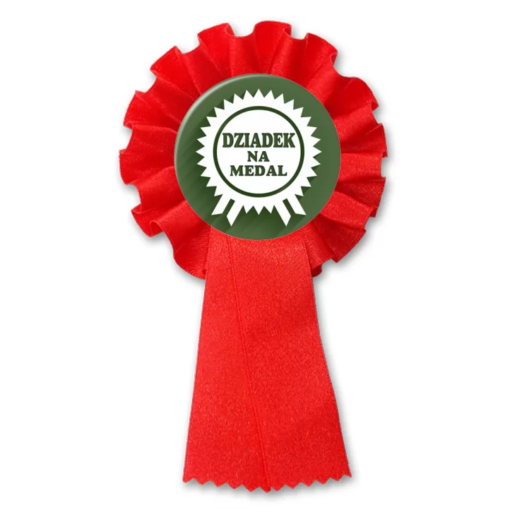 przypinka kotylion Dziadek na medal