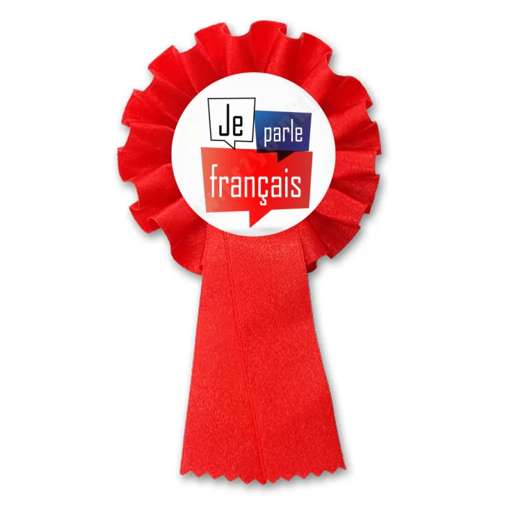 przypinka kotylion Mówię po francusku