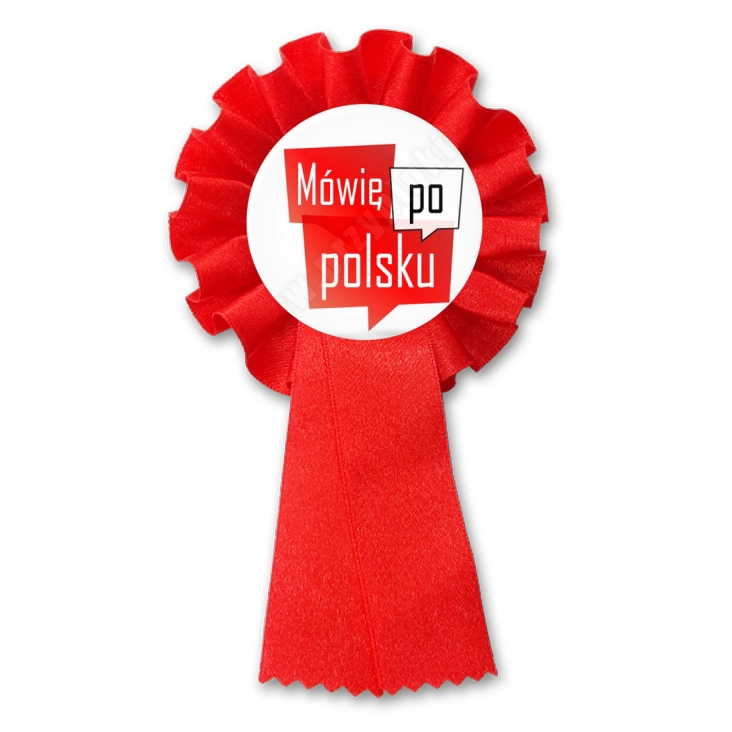 przypinka kotylion Mówię po polsku