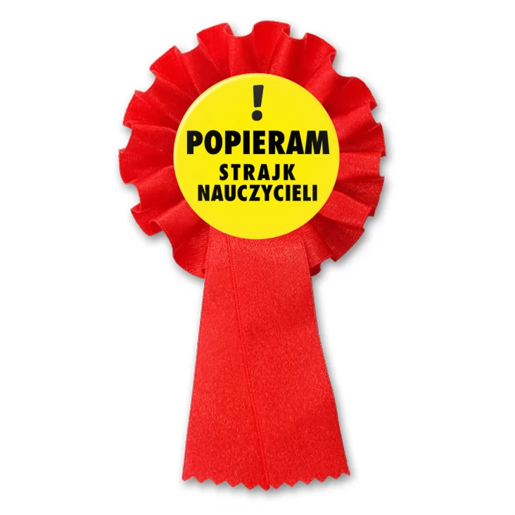 przypinka kotylion Popieram protest