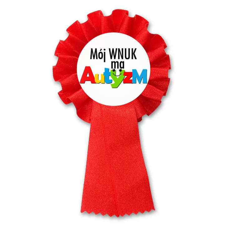 przypinka kotylion Mój wnuk ma autyzm