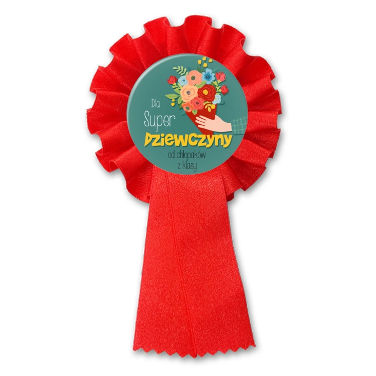 przypinka kotylion Dla Super Dziewczyny bukiet