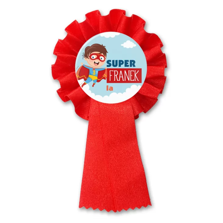 przypinka kotylion Super chłopak z imieniem Dzień Chłopaka