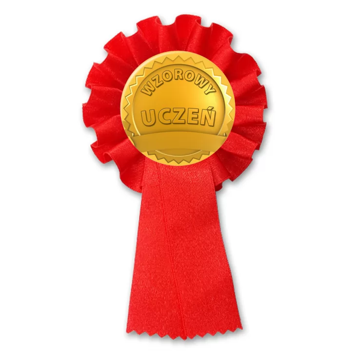 przypinka kotylion Wzorowy uczeń