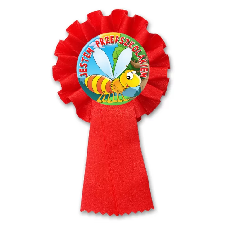 przypinka kotylion Jestem przedszkolakiem - Pszczółki