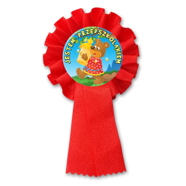 przypinka kotylion Jestem przedszkolakiem - Misie