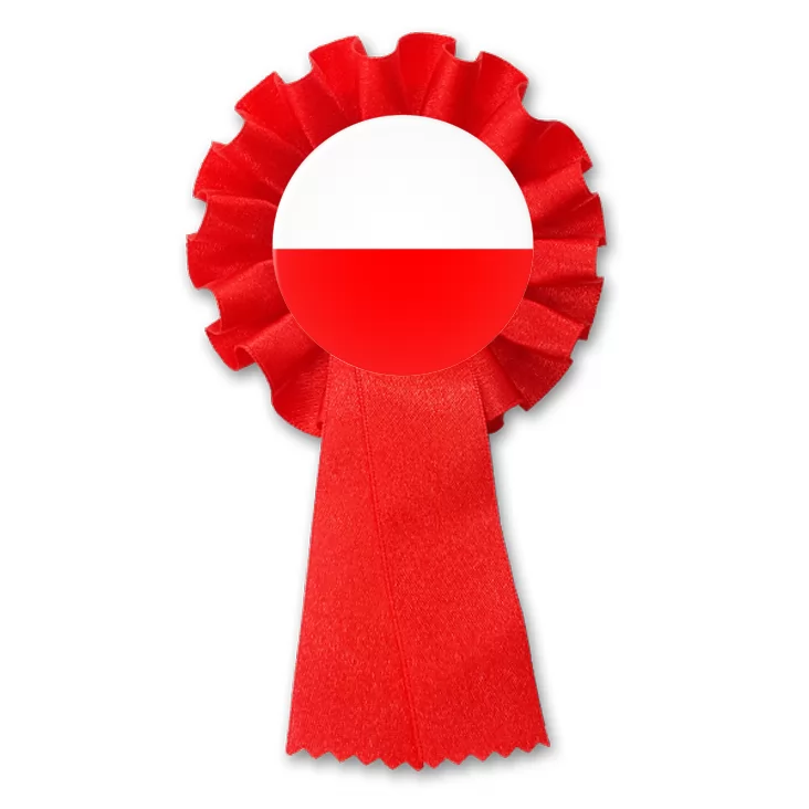 przypinka kotylion Polska biało-czerwona flaga
