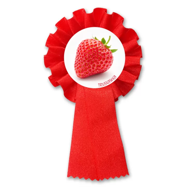 przypinka kotylion Truskawka