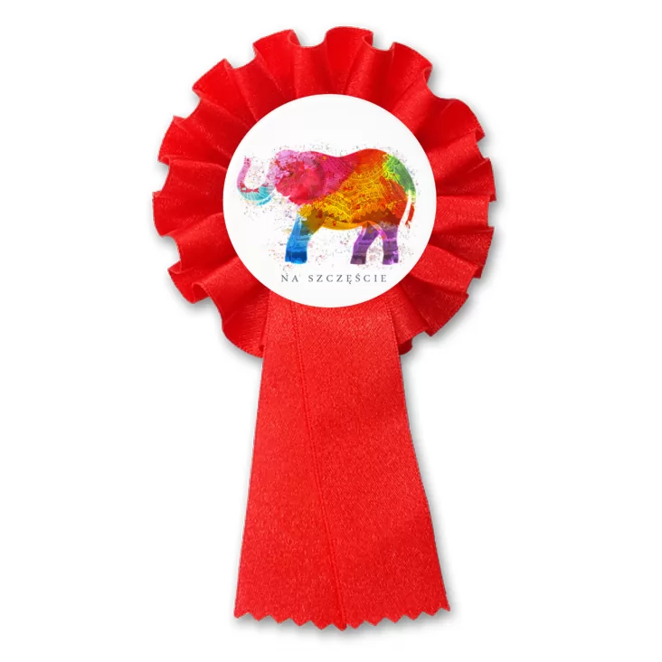 przypinka kotylion Słonik na szczęście