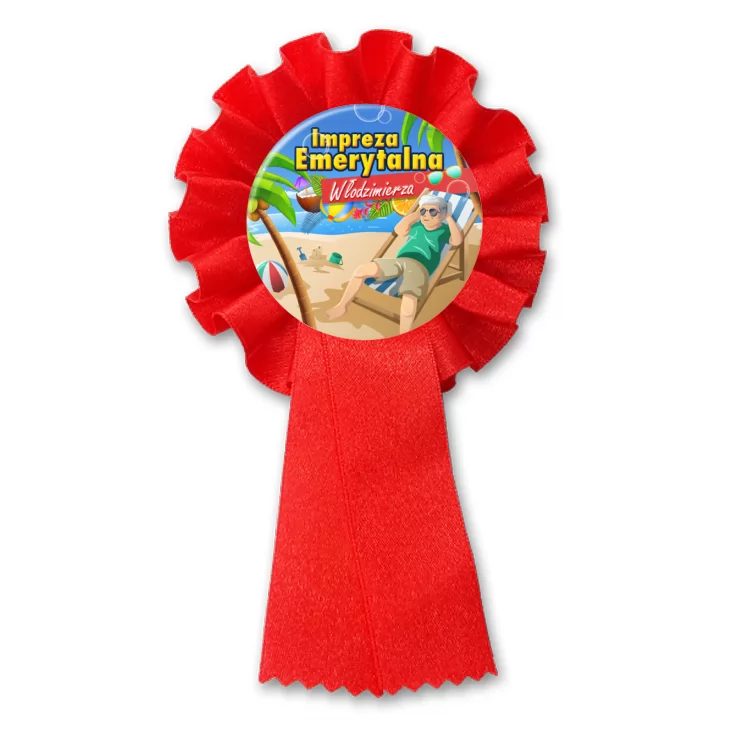 przypinka kotylion Impreza emeryta