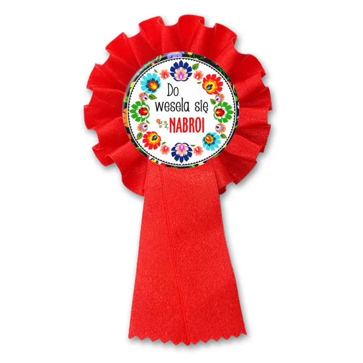 przypinka kotylion Do wesela się nabroi