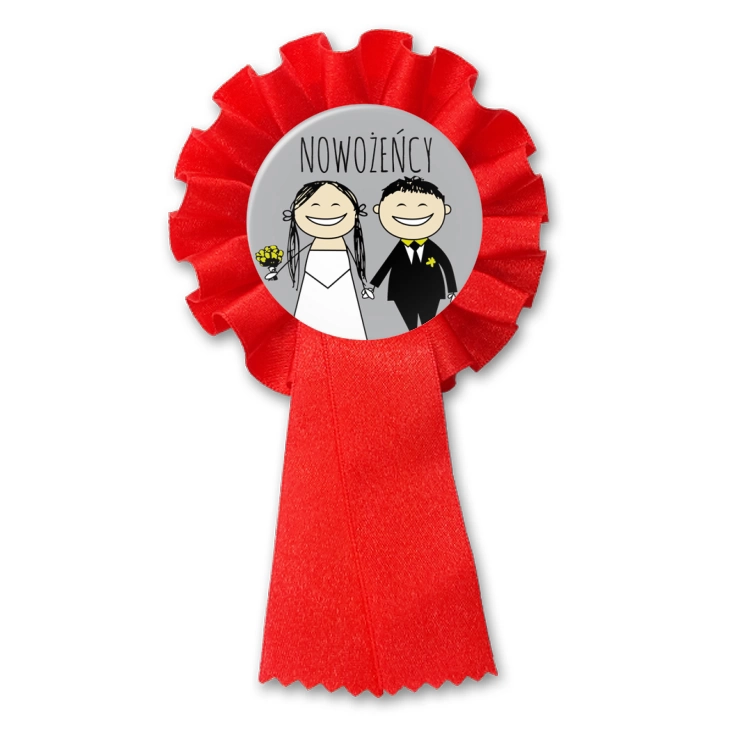 przypinka kotylion Nowożeńcy