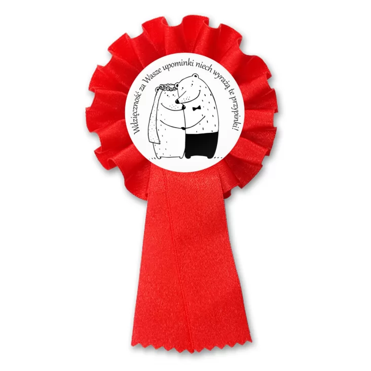 przypinka kotylion Podziękowanie