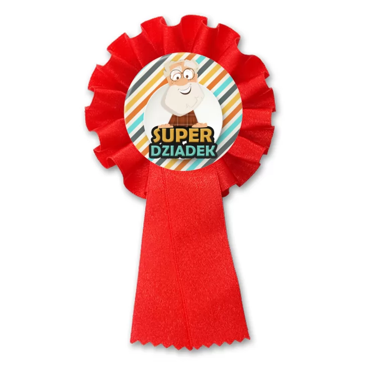 przypinka kotylion Dzień Dziadka - Super Dziadek