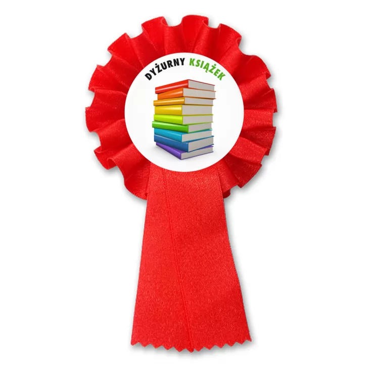 przypinka kotylion Dyżurny książek