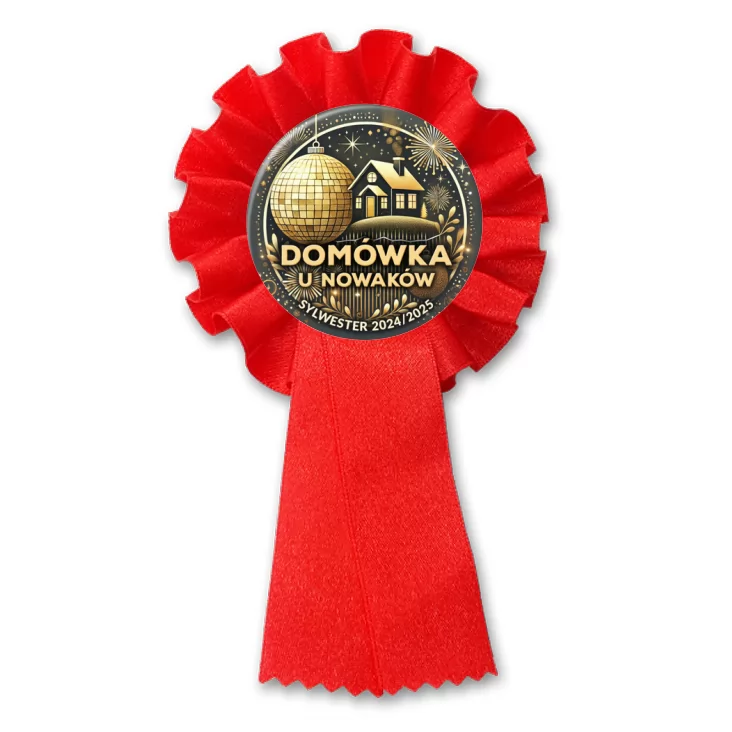 przypinka kotylion Sylwester domówka