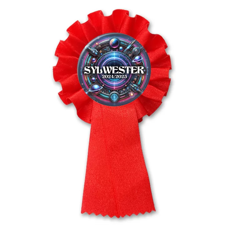 przypinka kotylion Sylwester w stylu science-fiction