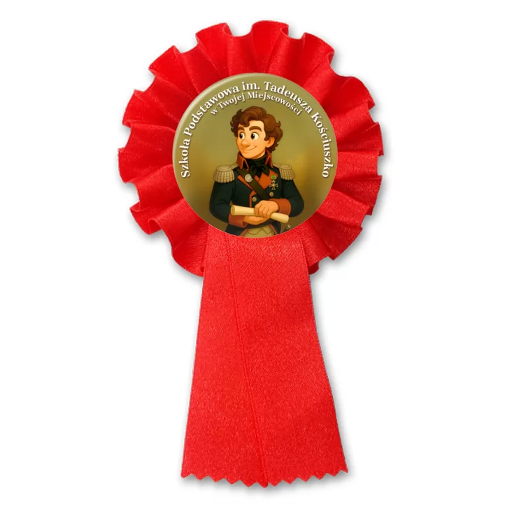 przypinka kotylion Szkoła im. Tadeusza Kościuszko